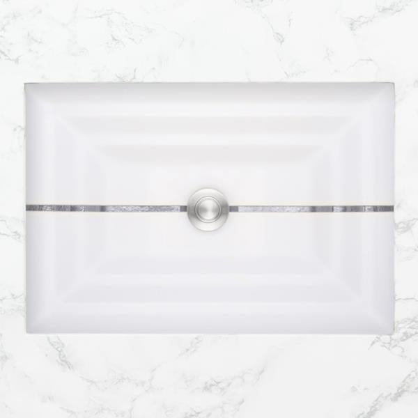 Linkasink - Artisan Glass Stripe Small Rectangular Undermount Sink