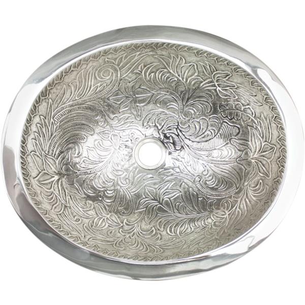 Linkasink - Oval Botanical Cast Bronze Vessel