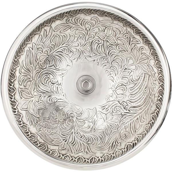 Linkasink - Small Round Botanical Cast Bronze Vessel