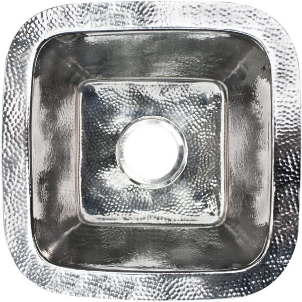 Linkasink - Small Square Builder's Series Hand-Hammered Metal Sink