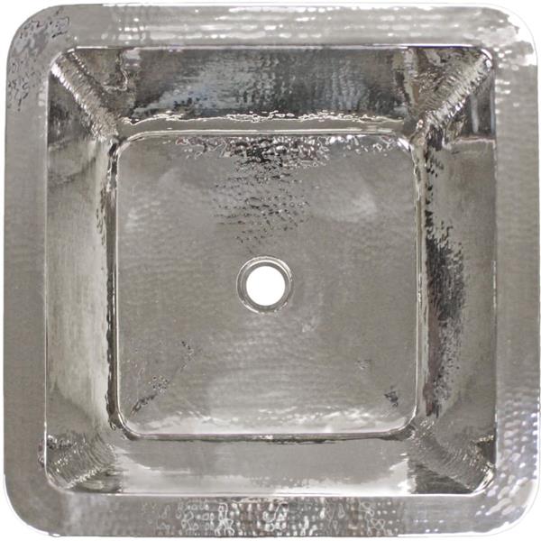 Linkasink - Hammered Metal Small Square Bath/Bar Sink
