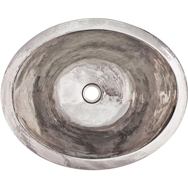 Linkasink - Hammered Metal Hand-Crafted Small Oval Sink