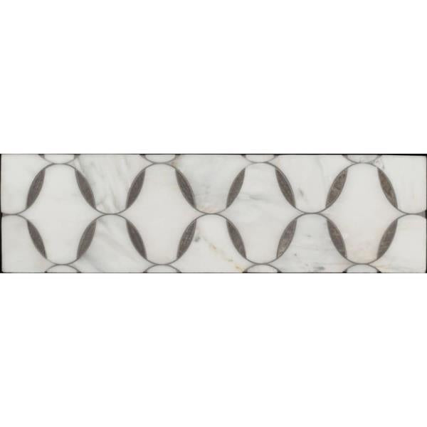 Linkasink - Panel - Marble Ovals - Not Removable - White Marble
