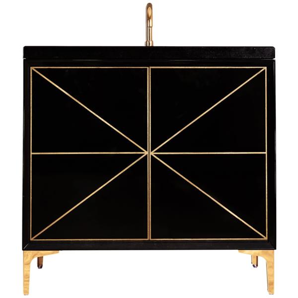 Linkasink - Divergence 36 Inch Wide Black Vanity