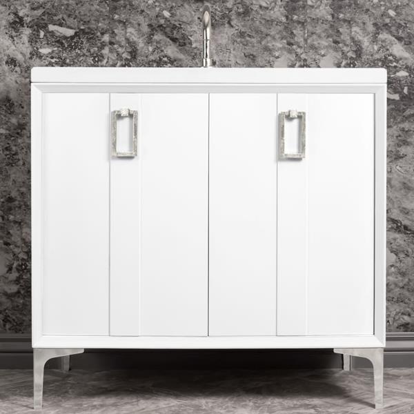 Linkasink - Tuxedo With Coach Pull 36 Inch Wide White Vanity