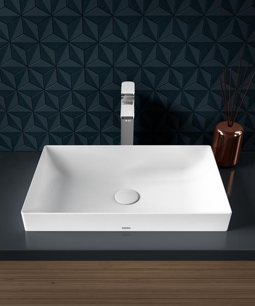 Toto - Kiwami Rectangular 20 Inch Vessel Bathrroom Sink With Cefiontect, Cotton White