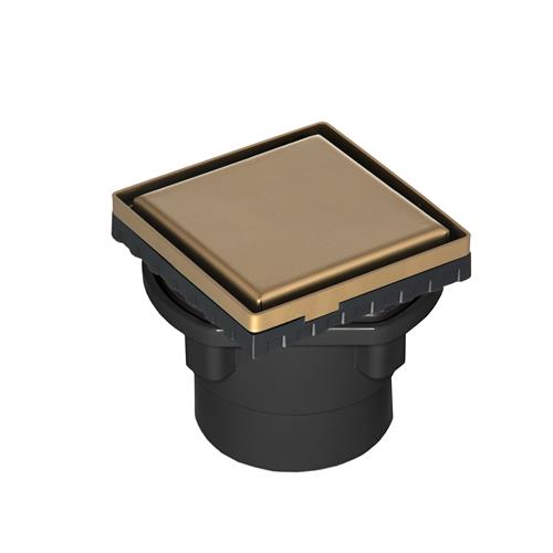Infinity Drain - 4 x 4 Inch LSD 4 Solid Style Complete Kit with ABS Drain Body, 2 Inch Outlet