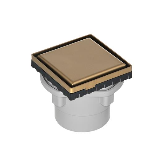 Infinity Drain - 4 x 4 Inch LSD 4 Solid Style Complete Kit with PVC Drain Body, 2 Inch Outlet