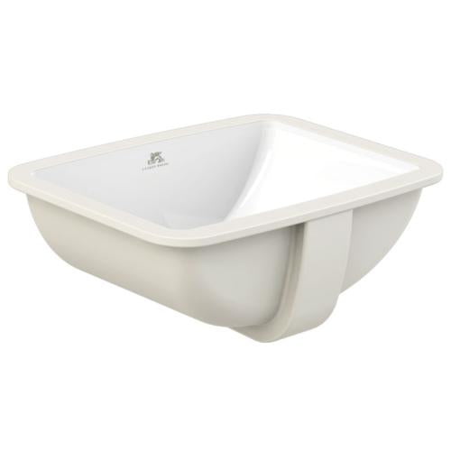 Lefroy Brooks - White Rectangular Undermount Basin (Double Glazed) w/ Logo