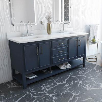 Maidstone - Millie 72 Inch Oak Double Bowl Vanity