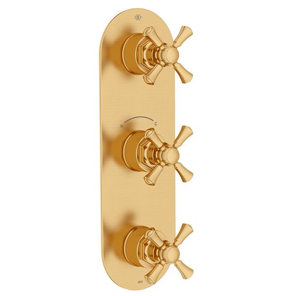 DXV - Oak Hill Three-Handle Thermostatic Valve Trim With Cross Handles