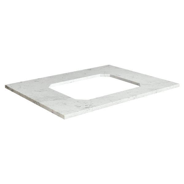 DXV - Belshire 30-Inch Carrara Marble Vanity Top - No Holes