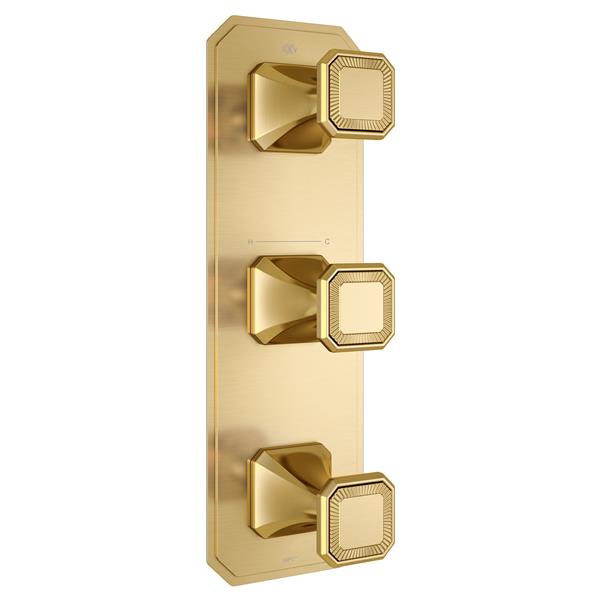 DXV - Belshire Three-Handle Thermostatic Valve Trim With Cushion Handles