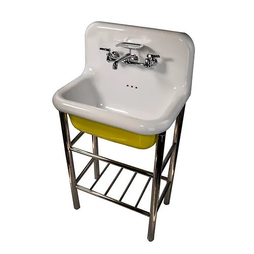 Nantucket Sinks - Victorian Collection Sink Stand For 24 Inch Utility Sink - Polished Stainless Steel