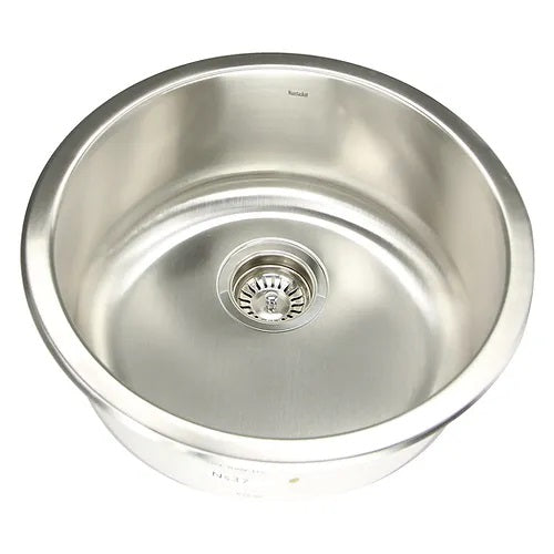 Nantucket Sinks - Quidnet Round Undermount Stainless Steel Bar/Prep Sink, 18 Gauge