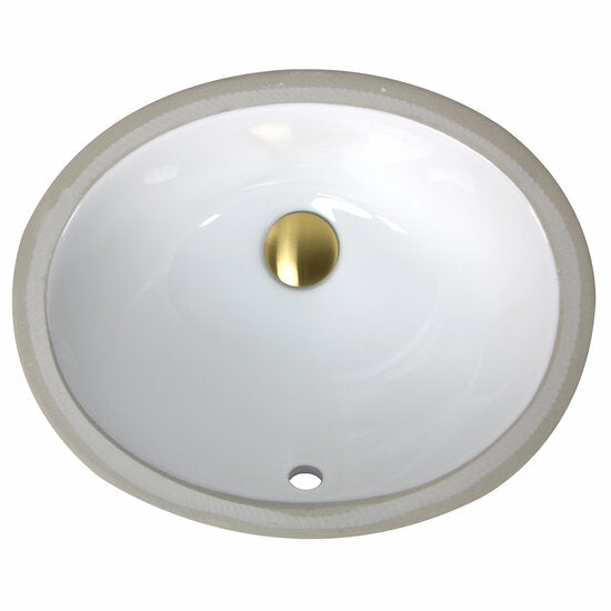 Nantucket Sinks - Glazed Bottom 13 Inch X 10 Inch Undermount Ceramic Sink In White