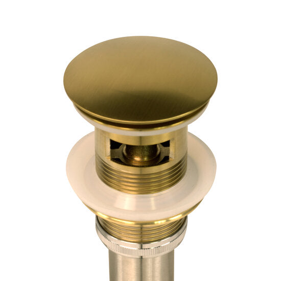 Nantucket Sinks - Brushed Gold Finish Umbrella Drain With Overflow