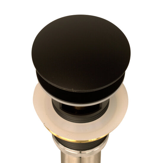 Nantucket Sinks - Matte Black Finish Umbrella Drain With Overflow