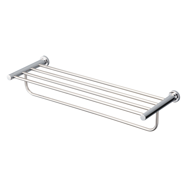 Toto - L Series Round Towel Shelf With Hanging Bar, Polished Chrome