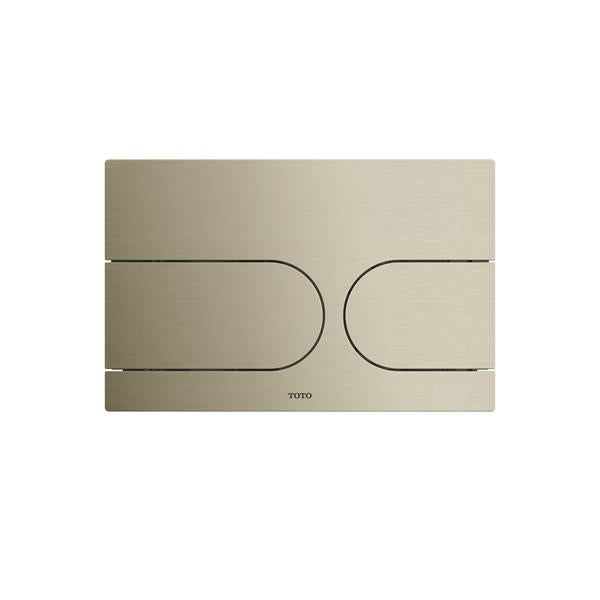 Toto - Nickel Push Button Plate For Neorest In-Wall Tank Unit, White Glass