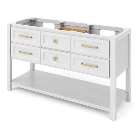 Jeffrey Alexander - 60 Inch Kipling Free Standing Vanity Cabinet - Less Vanity Top