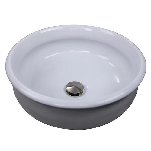 Nantucket Sinks - Fireclay Hand-Decorated Vanity Sink - Biscayne