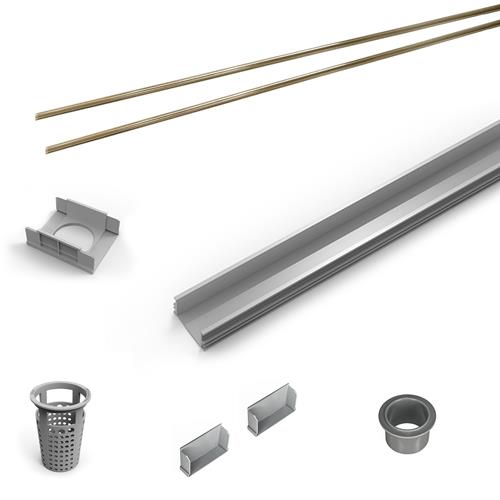 Infinity Drain - 48 Inch PVC Component Only Kit for S-LAG 65, S-LT 65, and S-LTIF 65 series.