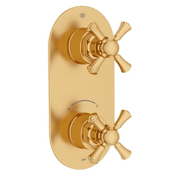 DXV - Oak Hill Two-Handle Thermostatic Valve Trim With Cross Handles