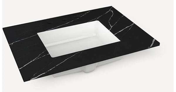 Robern - Ches Hill/Sendai 30 Inch Quartz Vanity Top with Integrated Sink