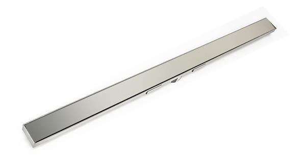 Infinity Drain - 72 Inch S-Stainless Steel Series Complete Kit with 2 1/2 Inch Solid Grate