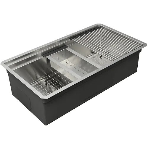 Nantucket Sinks - 16 Gauge 304 Stainless Zero Radius Rectangle Undermount Sink With Specially Designed Ledges.