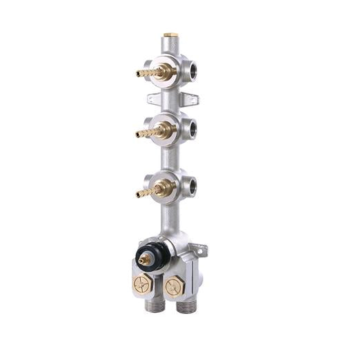 Aquabrass - TURBO thermostatic valve with 3 shut-off valves