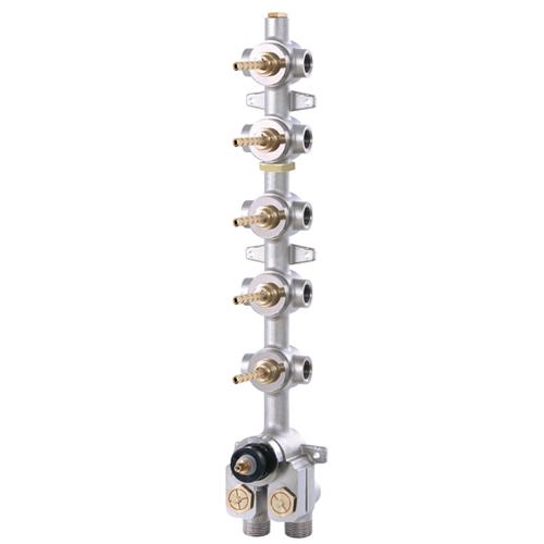 Aquabrass - TURBO thermostatic valve with 5 shut-off valves