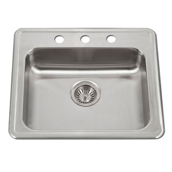 Hamat - Revive 22 Inch ADA Topmount Stainless Steel 4-hole Sink