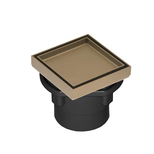 Infinity Drain - 4 x 4 Inch Tile Drain Strainer with ABS Drain Body, 2 Inch Outlet