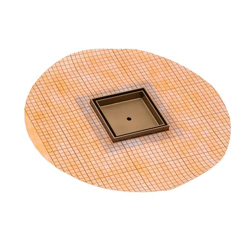 Infinity Drain - 5 x 5 Inch Flanged Tile Drain Strainer for 3/8 Inch tile with 2 Inch Throat
