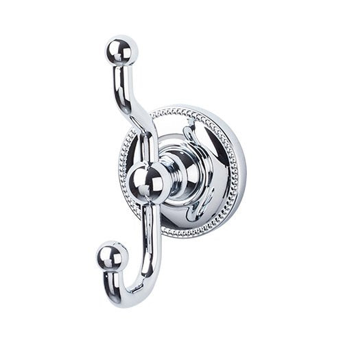 Top Knobs - Edwardian Bath Double Hook - Beaded Backplate