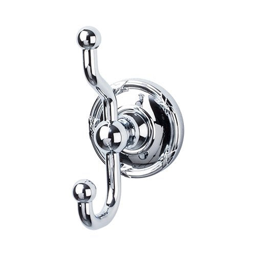 Top Knobs - Edwardian Bath Double Hook - Ribbon Backplate