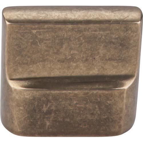 Top Knobs - Aspen Flat Sided 7/8 Inch Center to Center Rectangle Knob - Light Bronze