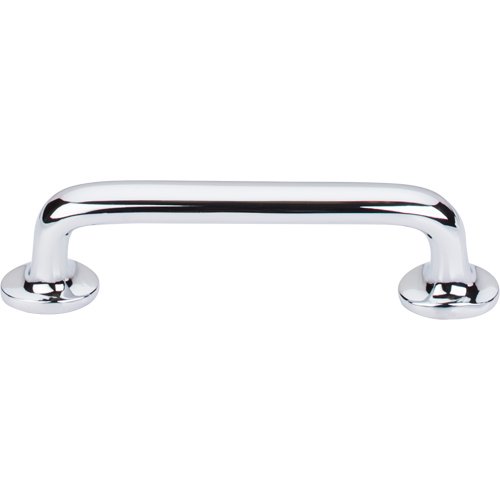Top Knobs - Aspen II Rounded 4 Inch Center to Center Bar pull - Polished Chrome