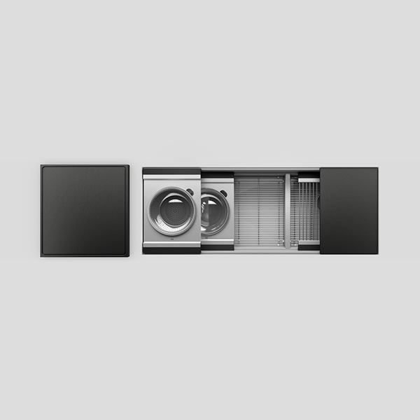 Julien - Smartstation Undermount Double-Bowl Workstation Kitchen Sink with Composite Accessories, L30x18x10 R18x 18x10