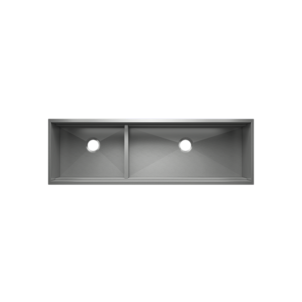 Julien - Smartstation 57 Inch Undermount Double-Bowl Workstation Kitchen Sink, L21X17X10 R36X17X10