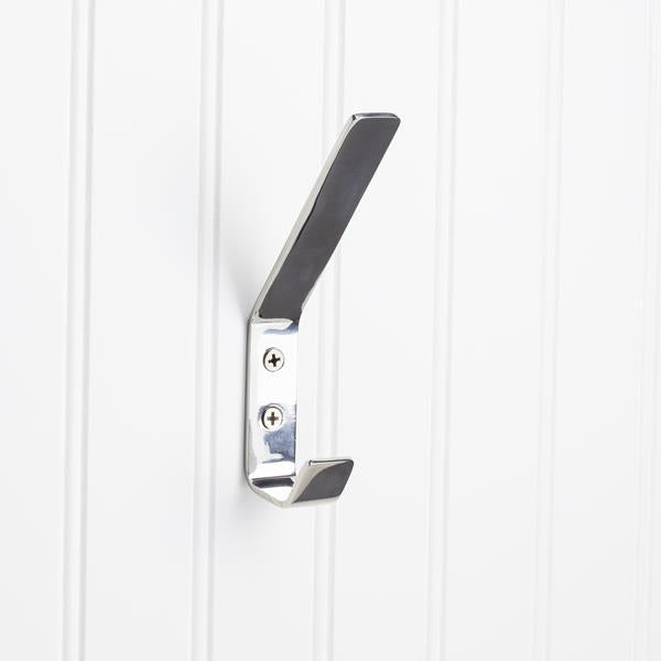 Elements - 5-9/16 Inch Double wall mount coat hook.
