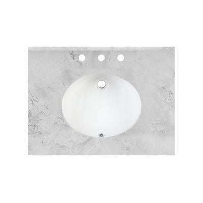 Maidstone - 24 Inch Carrara Marble Vanity Top with Oval Undermount Sink