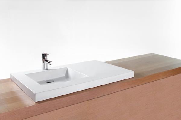 Wetstyle - Cube 36 X 22 X 2 Left Side Semi Recess Washbasin