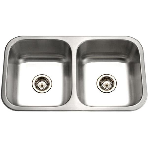 Hamat - Vitality 32 Inch Undermount Stainless Steel 50/50 Double Bowl Kitchen Sink