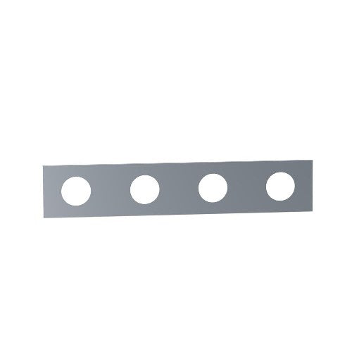 Vola - 4-Hole Plate- 2-3/8 Inch X 12 Inch , Hole Dia. 1-3/8 Inch All Holes