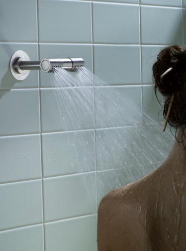 Vola - 080D Double Showerhead With 4-1/2 Inch Arm And Rosette-Double Head