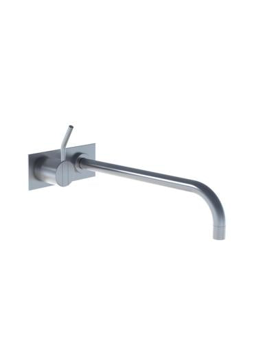 Vola - 122-300M One-Handle Mixer, 12 Inch Spout And Plate Trim Kit