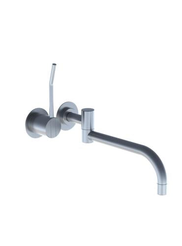 Vola - 131L One-Handle Mixer, 10 Inch Double Swivel Spout And Rosette Trim